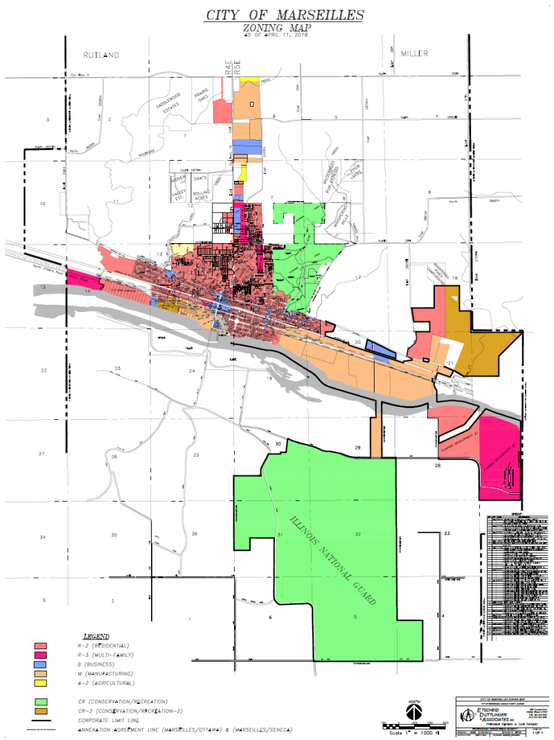 Marseilles Zoning Map Marseilles, Illinois